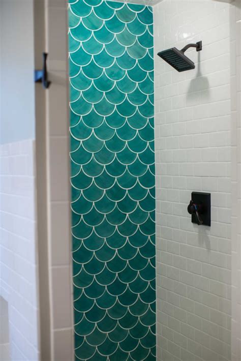 Fish Scale Tile Gorgeous Part Bathroom Renovation