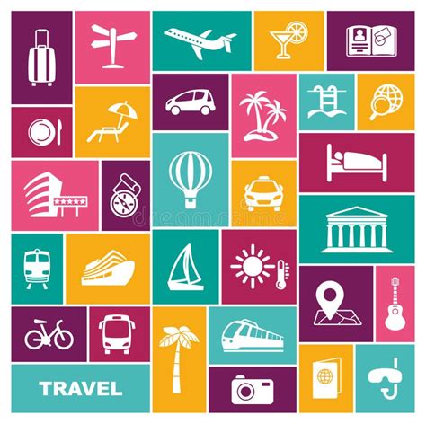 Symbols Of Travel Stock Vector Illustration Of Bridge 33479446