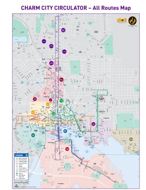 Baltimore Charm City Circulator Map - Map Of Campus