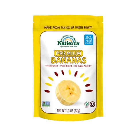 Natierra Freeze Dried Premium Bananas Oz Smiths Food And Drug