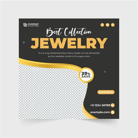 Jewelry collection sale poster template design on dark backgrounds