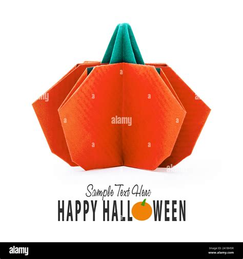 Origami paper pumpkin Stock Photo - Alamy