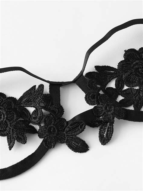 Harness Detail Appliques Lingerie Set Shein Usa