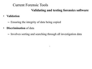 Current Forensic Tools | PPT