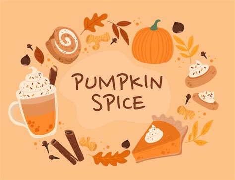 Premium Vector | Hand drawn pumpkin spice illustration