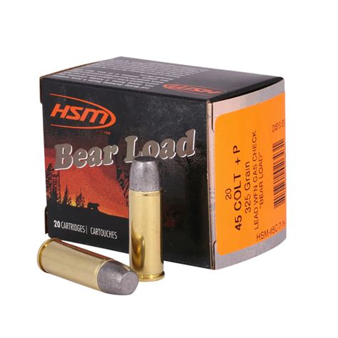 Murdochs Hsm 45 Long Colt 325 Grain Wfn Gas Check Bear Load Ammo