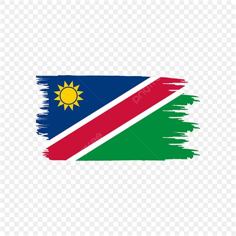 Bandera De Namibia Pincel De Trazo De Acuarela Transparente Png