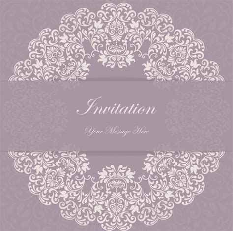 Purple Floral Ornaments Cards Vector Vectors Graphic Art Designs In