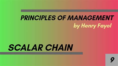 Scalar Chain 9th Principle Of Management Eeducom Youtube