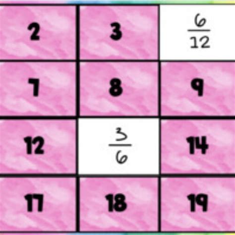 Equivalent Fractions Memory Game Digital Printable Concentration