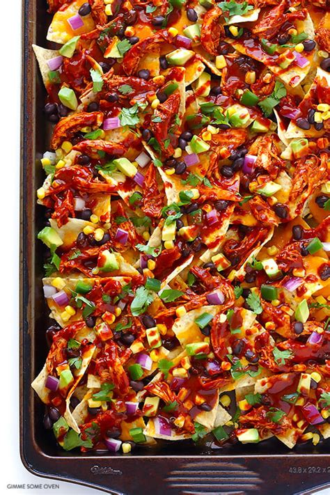 Chicken Enchilada Nachos Gimme Some Oven