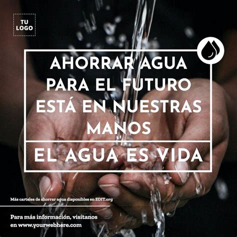 Personaliza Un Cartel De Ahorro De Agua