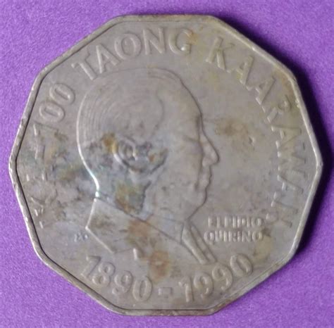 Philippines Two Peso Coin Elpidio Quirino Hobbies Toys