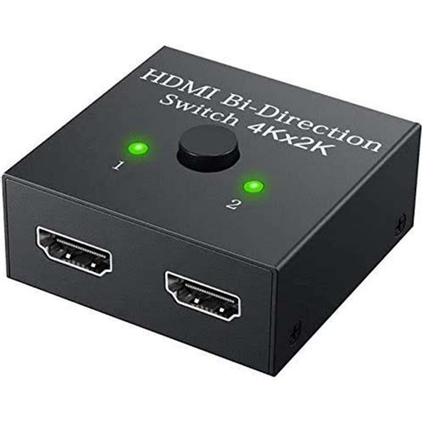 HDMI Switch Splitter 2 Port Bi Directional 2 In 1 Out Or 1 In 2 Out