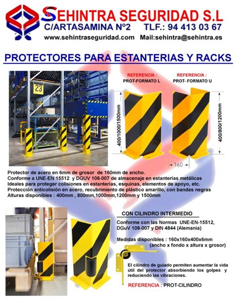 PROTECTORES PARA ESTANTERIAS Y POSTES SEHINTRA SEGURIDAD