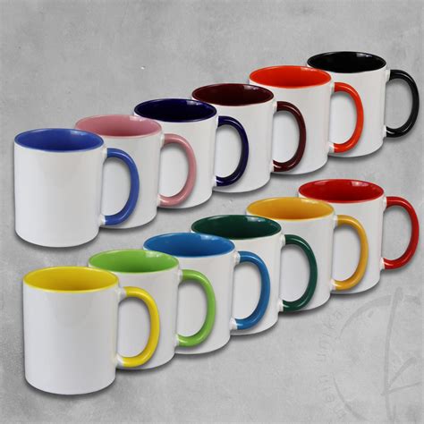 Tasse Farbig Twotones Oz F R Sublimation Schwarz Ark Twotone Schwarz