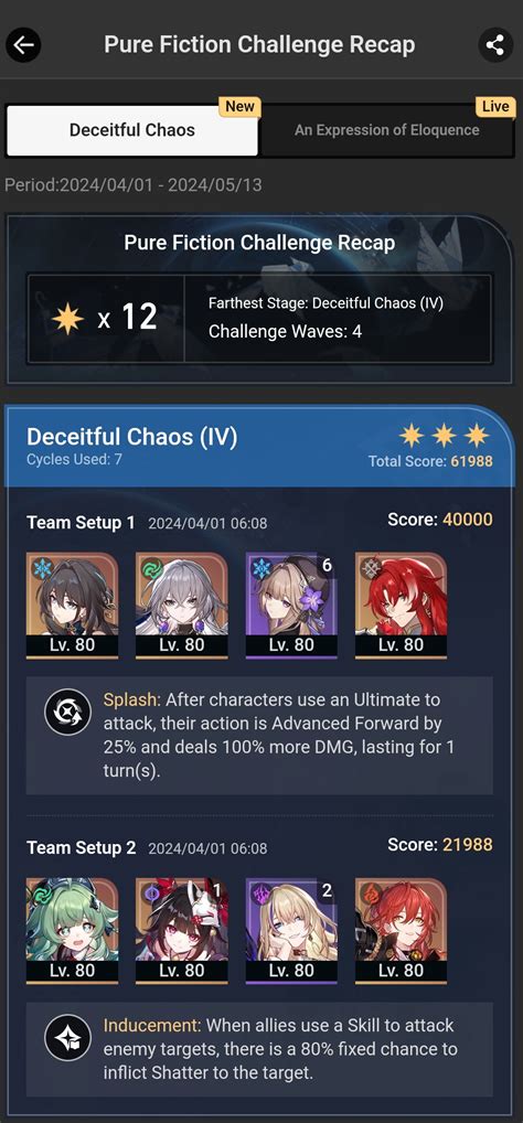 Full Star Deceitful Chaos Pure Fiction Honkai Star Rail Hoyolab