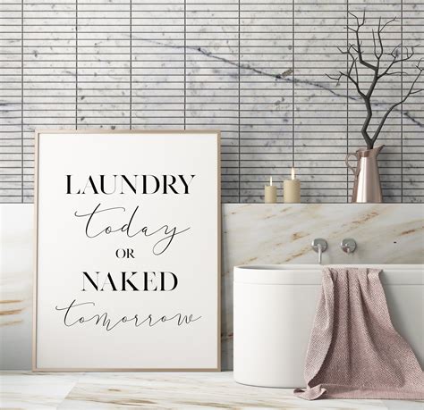 Funny Laundry Print Laundry Room Sign Bathroom Wall Decor Printable