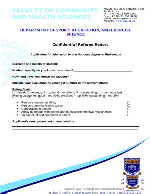 Confidential Referee Report Doc Template PdfFiller