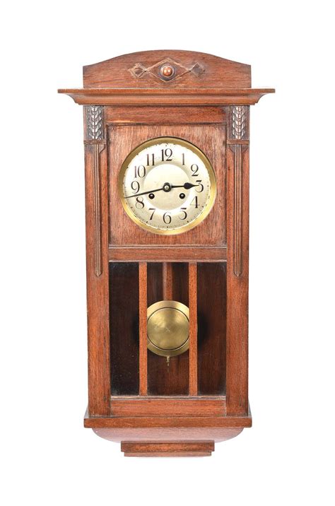 Oak Cased Regulator Wall Clock