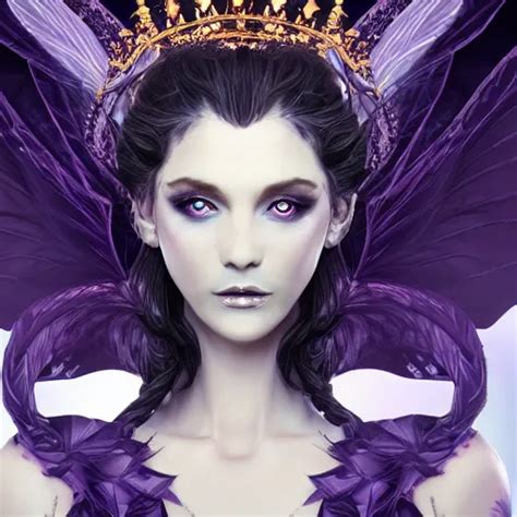 Detailed Portrait Of A Dark Fairy Queen With Wings Stable Diffusion