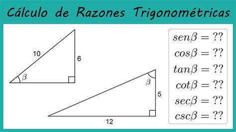 C Mo Hallar Las Razones Trigonom Tricas En Un Tri Ngulo Rect Ngulo