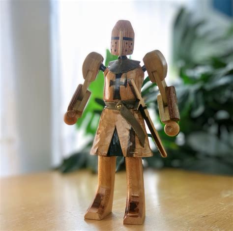 Wooden Medieval Knight Action Figure Handmade Toy by Heretic - Etsy