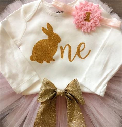 Some Bunny Is One Bunny First Birthday Bunny Birthday Etsy Gold First