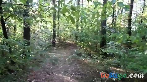 Chubby Girl With Big Booty Walking Nude In Forest