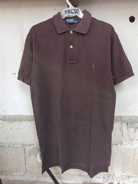 Ralph Lauren Polo Shirt Choco Brown Men S Fashion Tops Sets