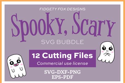 Halloween Svg Bundle Dxf Eps Pdf Png Spooky Bundle By Fidgety Fox