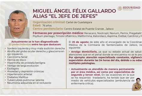 Suspenden excarcelación de Miguel Ángel Félix Gallardo el Jefe de