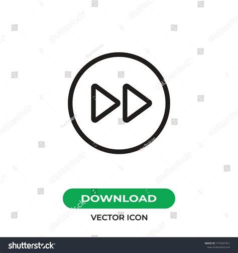 Forward Icon Vector Next Sign Stock Vector (Royalty Free) 1775207321 ...