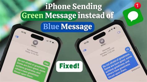 Fixed IPhone Sending Green Messages YouTube