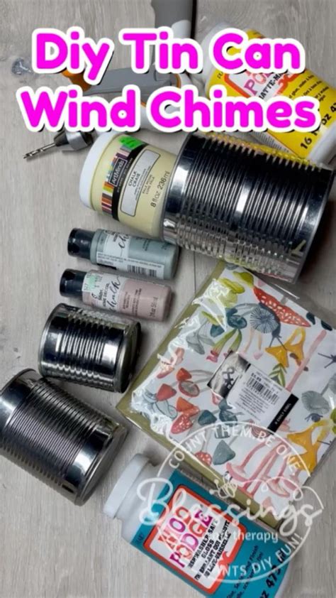 Diy Tin Can Wind Chimes Diy Wind Chimes Upcycled Crafts Tin Can Crafts