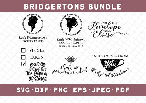 Bridgerton Svg Bundle Lady Whistledown S Society Papers SVG Duke Of