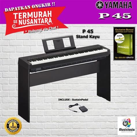 Jual Yamaha P45 Stand Kayu / P-45 / P45B / P-45B / P 45 / P 45B Digital ...