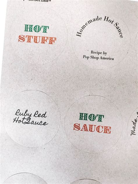 Printable Hot Sauce Bottle Labels June Craft In Style Of