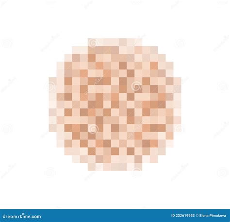Censor Blur Effect Texture For Face Or Nude Skin Blurry Pixel Color Censorship Circle Stock