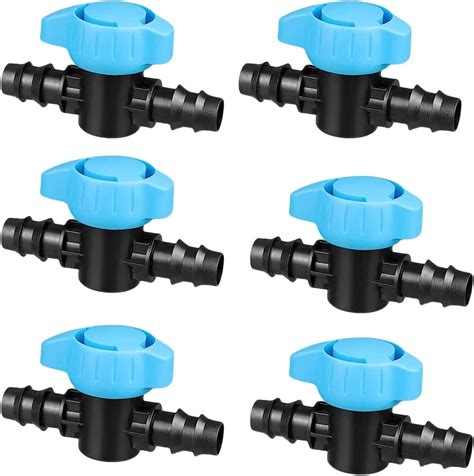 Amazon 6 Pack Drip Irrigation 1 2 Inch Barbed Valve Drip Line