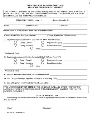 Fillable Online Princegeorgescountymd Fds Form Prince George S County