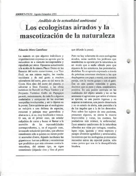 Los Ecologistas Airados Y La Mascotizaci N De La Naturaleza An Lisis