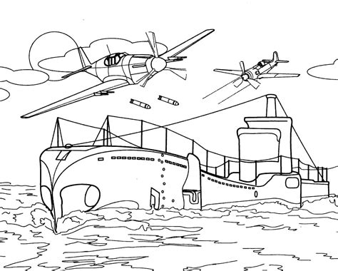 Pearl Harbor Coloring Book Printable And Online Coloring Home