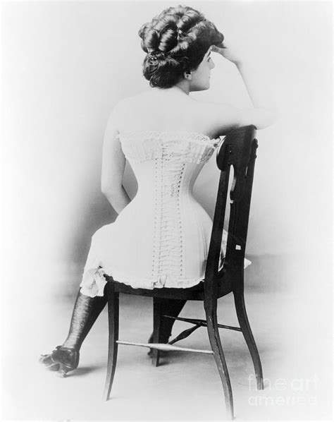 Young Lady In A Victorian Corset By Bettmann