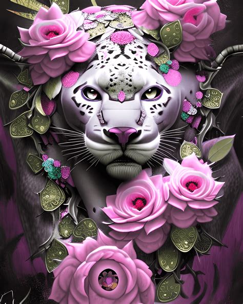 Whimsical Detailed Fantasy Gothic Panther · Creative Fabrica