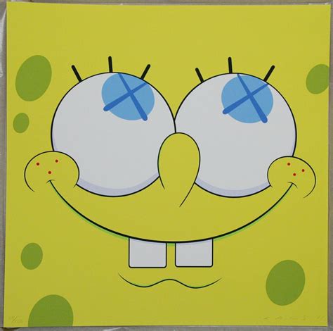 Kaws Spongebob Original Print Blackline Gallery