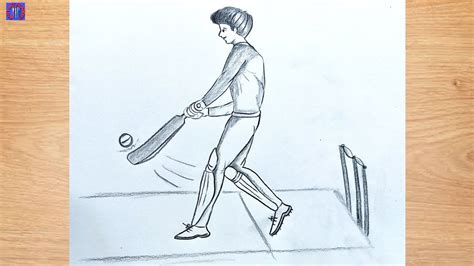 How To Draw A Cricket Player How To Draw A Boy Playing Cricket Easy