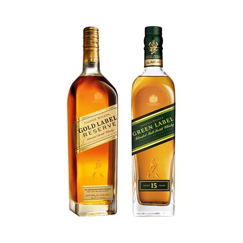 Combo Whisky Johnnie Walker Green Label E Gold Label Reserve 750ml