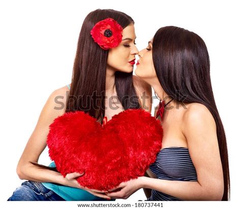 Two Beautiful Sexy Lesbian Women Kissing ภาพสตอก 180737441 Shutterstock