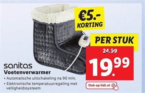 Sanitas Voetenverwarmer Aanbieding Bij Lidl